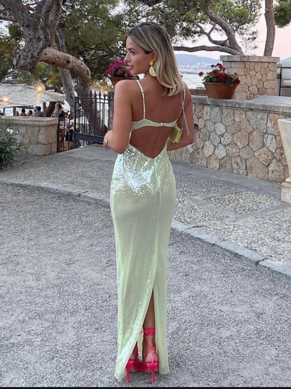 Oh Polly Marlena Sequin Maxi Dress - Light Green - Picture 4 of 11